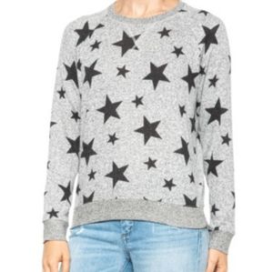 Lucky Brand sweater with stars Long Sleeve Crew neck Size XL